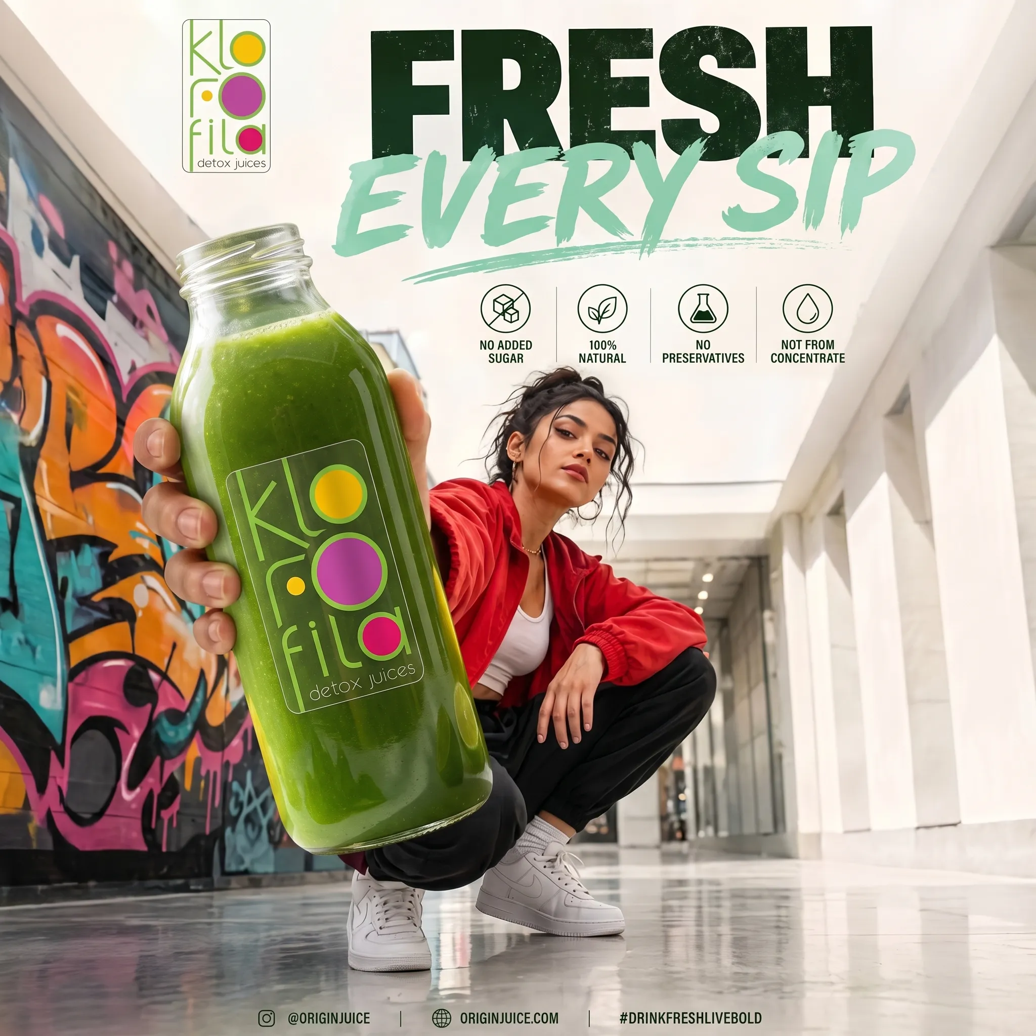 Gama de bebidas detox KLOROFILA